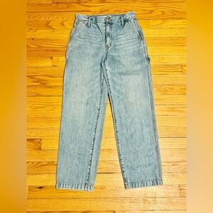 Madewell Perfect Vintage Straight Carpenter Edition Light Denim Jeans Size 26